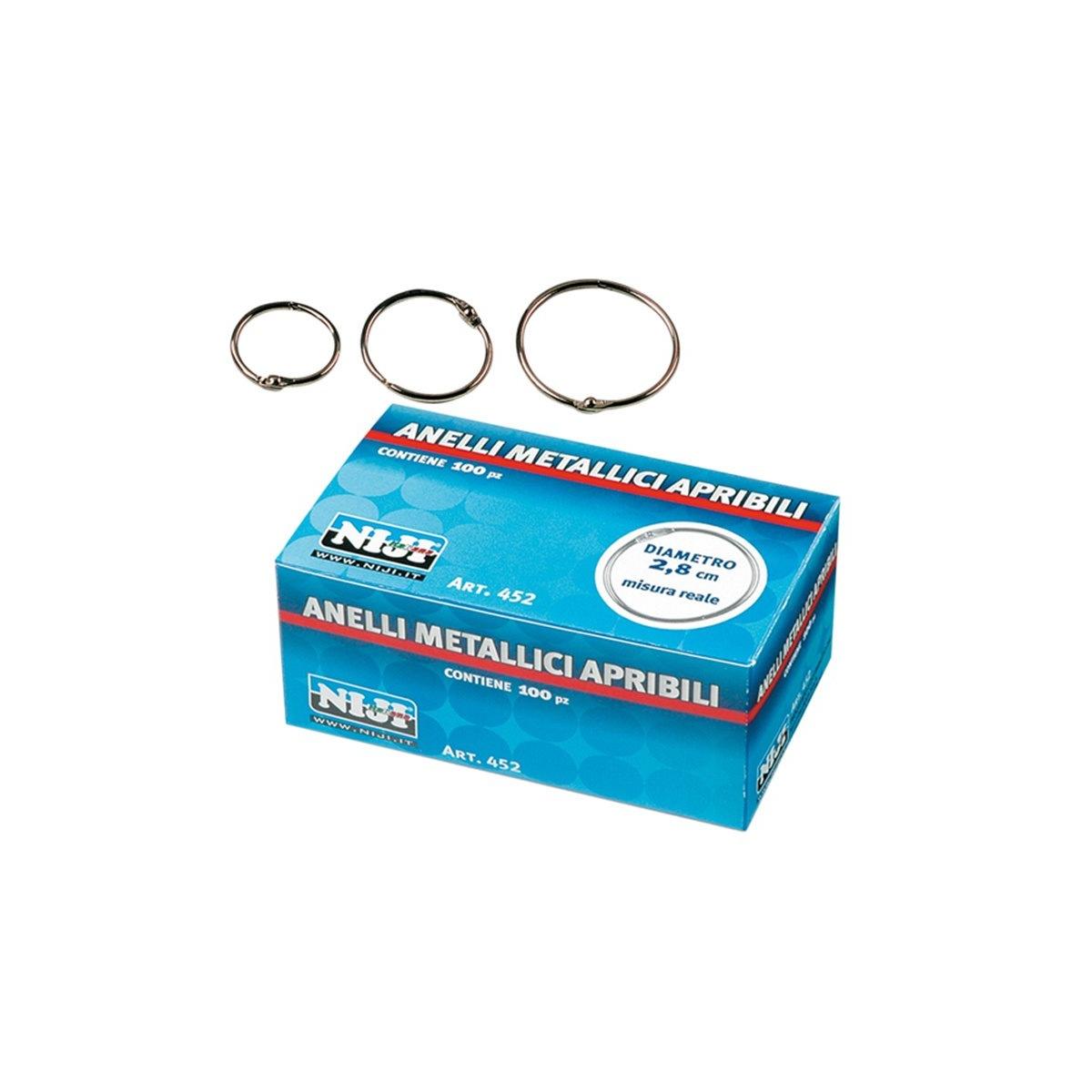 Anelli metallici apribili 4cm
