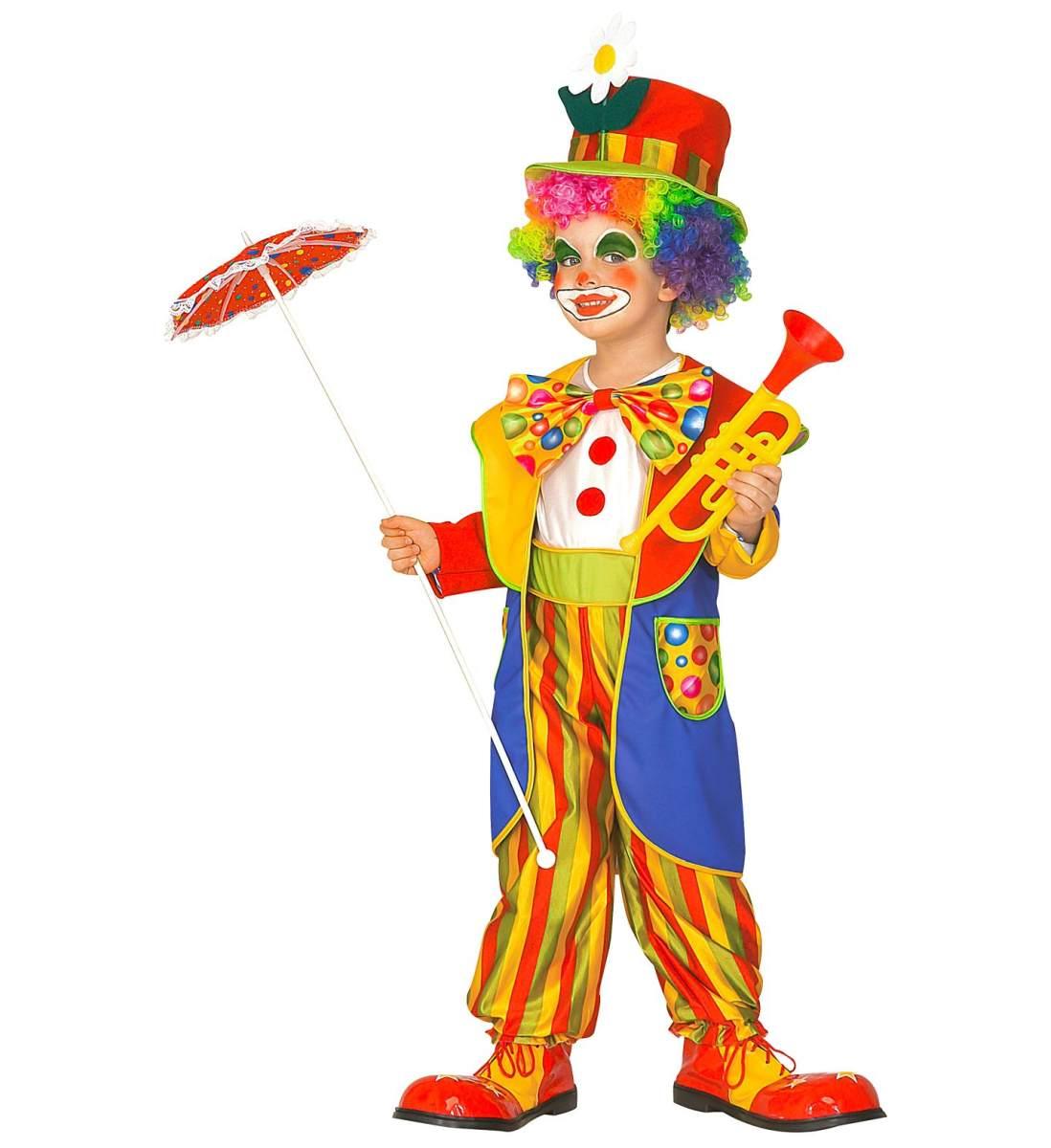Pagliaccio (costume cappotto farfallino cappello)