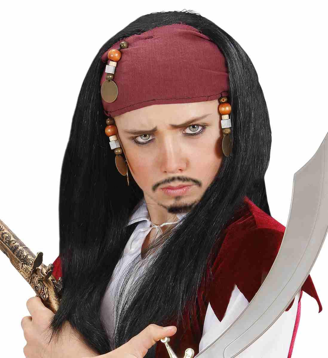 Parrucca pirata dei caraibi + bandana    6289c