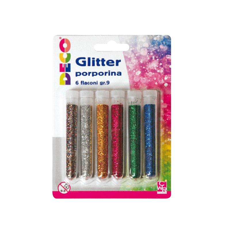 Glitter 12ml blister 6 flaconi ass