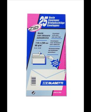 Busta bianca commerciale con strip 25pz