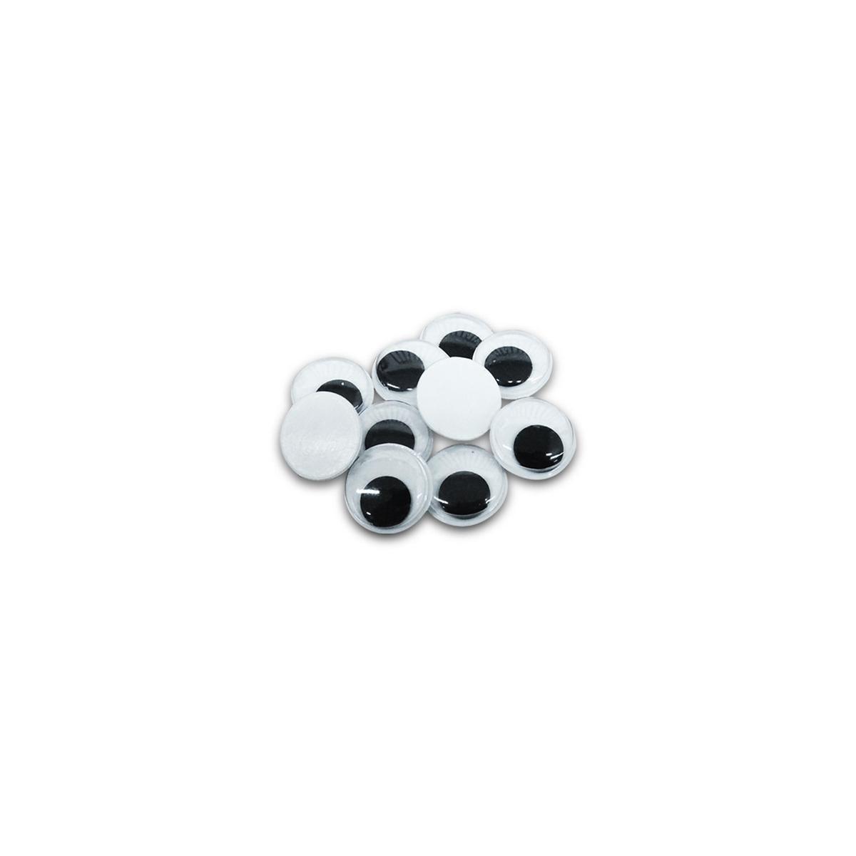 Occhi mobili adesivi forma ovale mm. 7x9 pz 100