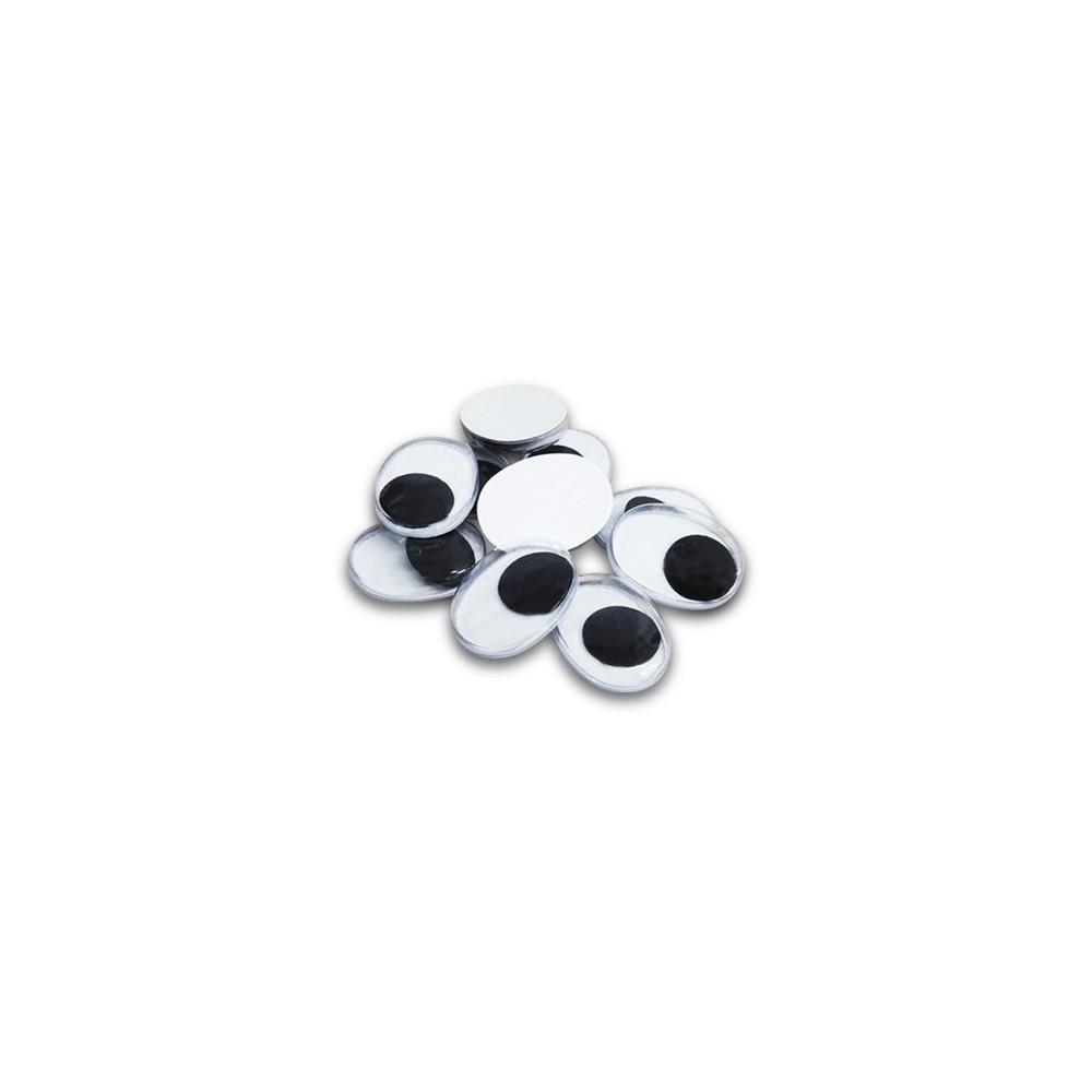 Occhi mobili adesivi ovali 10x12mm 100pz