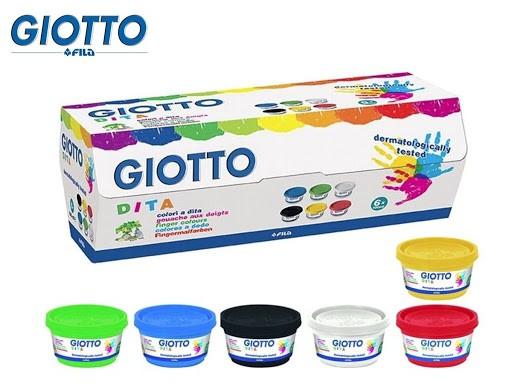 Colori a dita giotto 6 x 100ml col.ass.