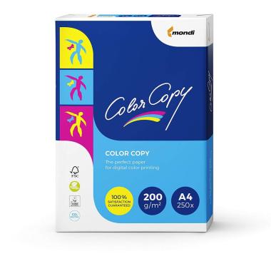 Carta color copy bianca a4 200 gr. 250ff mondi
