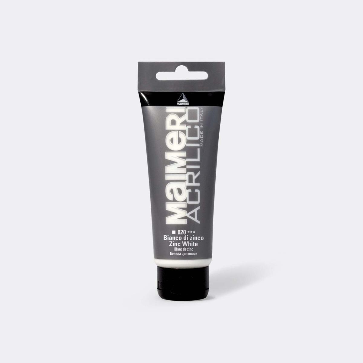 Maimeri acrilico 75ml bianco di zinco 020