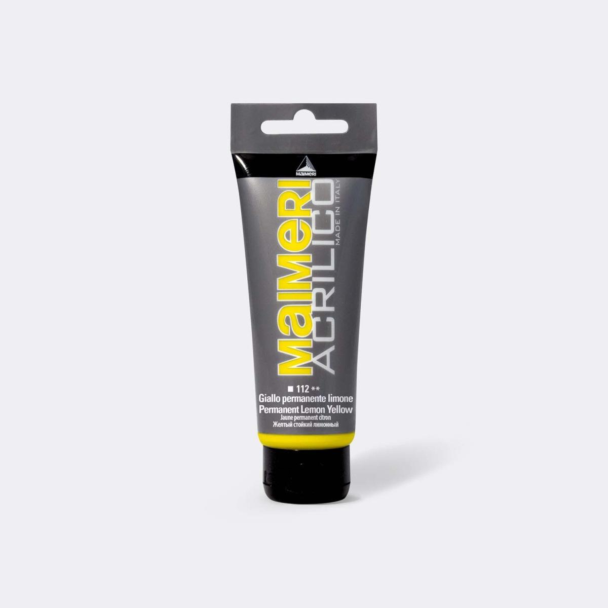 Maimeri acrilico 75ml giallo permanente limone 112