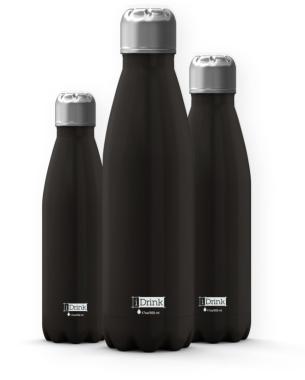 I-drink bottiglia in acciaio a doppia parete 750ml nero