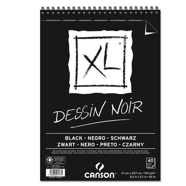 Album da disegno nero xl canson a4 150gr 40 fogli