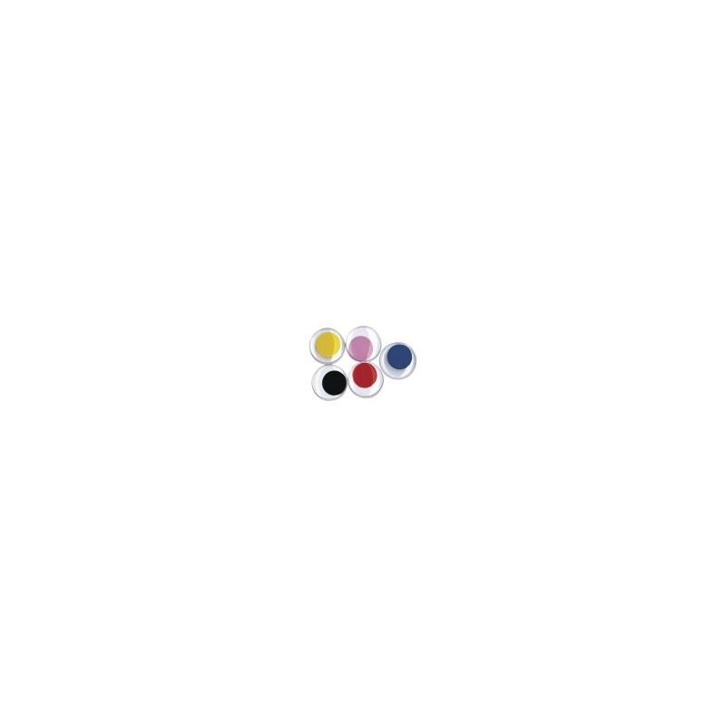 Occhi mobili adesivi iridi coloratediam. 5/7 mm set da 600 pz