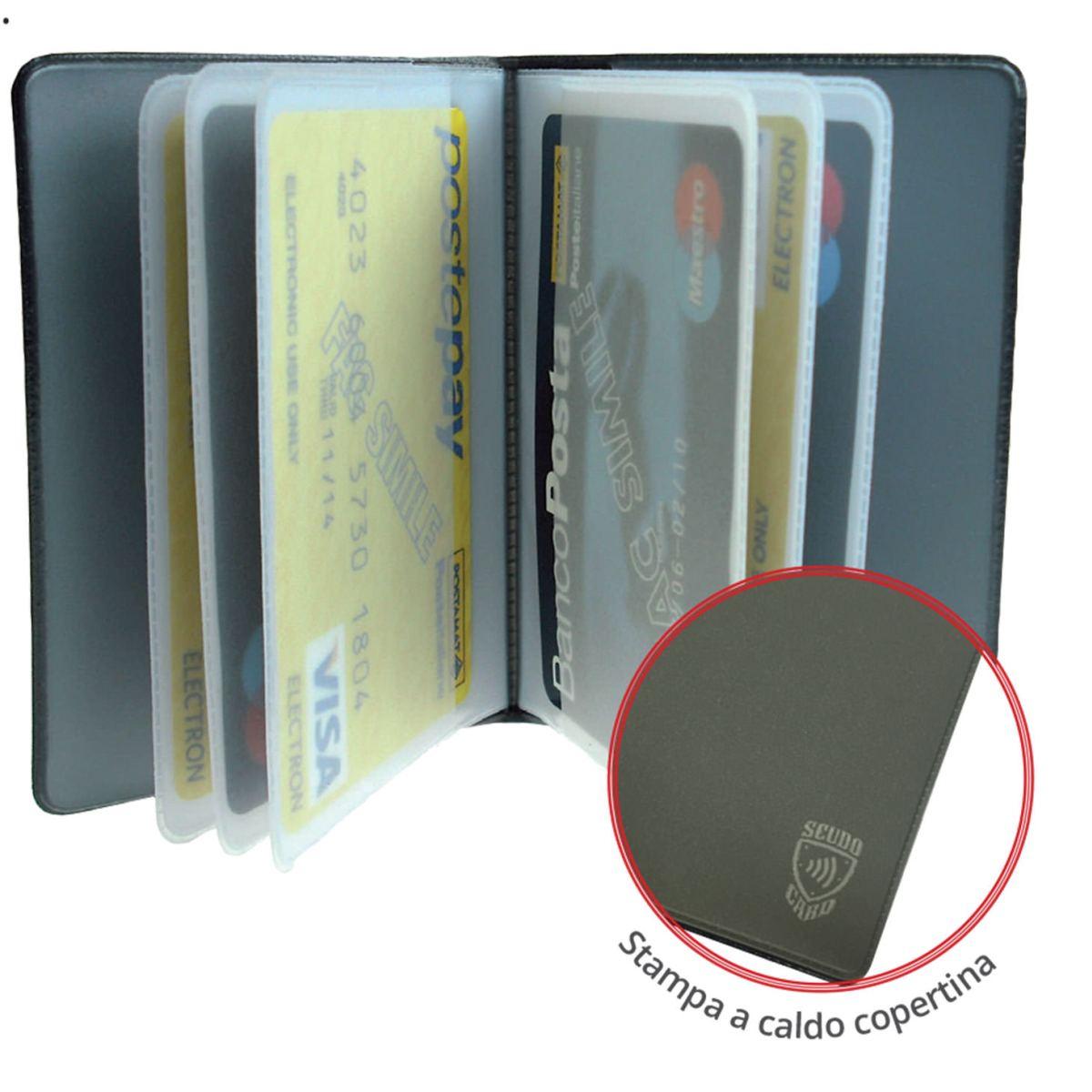 Portacard scudo metal 5 spazi