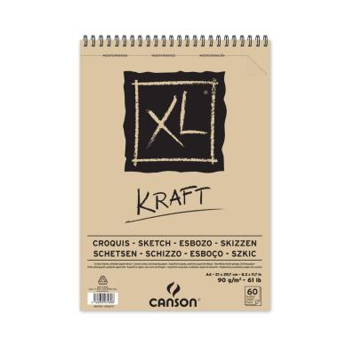 Blocco schizzo spiralato xl kraft a4 60ff 90gr