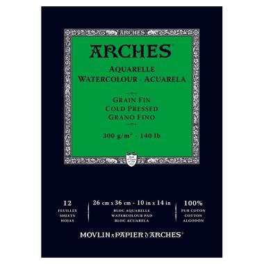 Blocco arches aquarelle grana fine a3 12 fogli