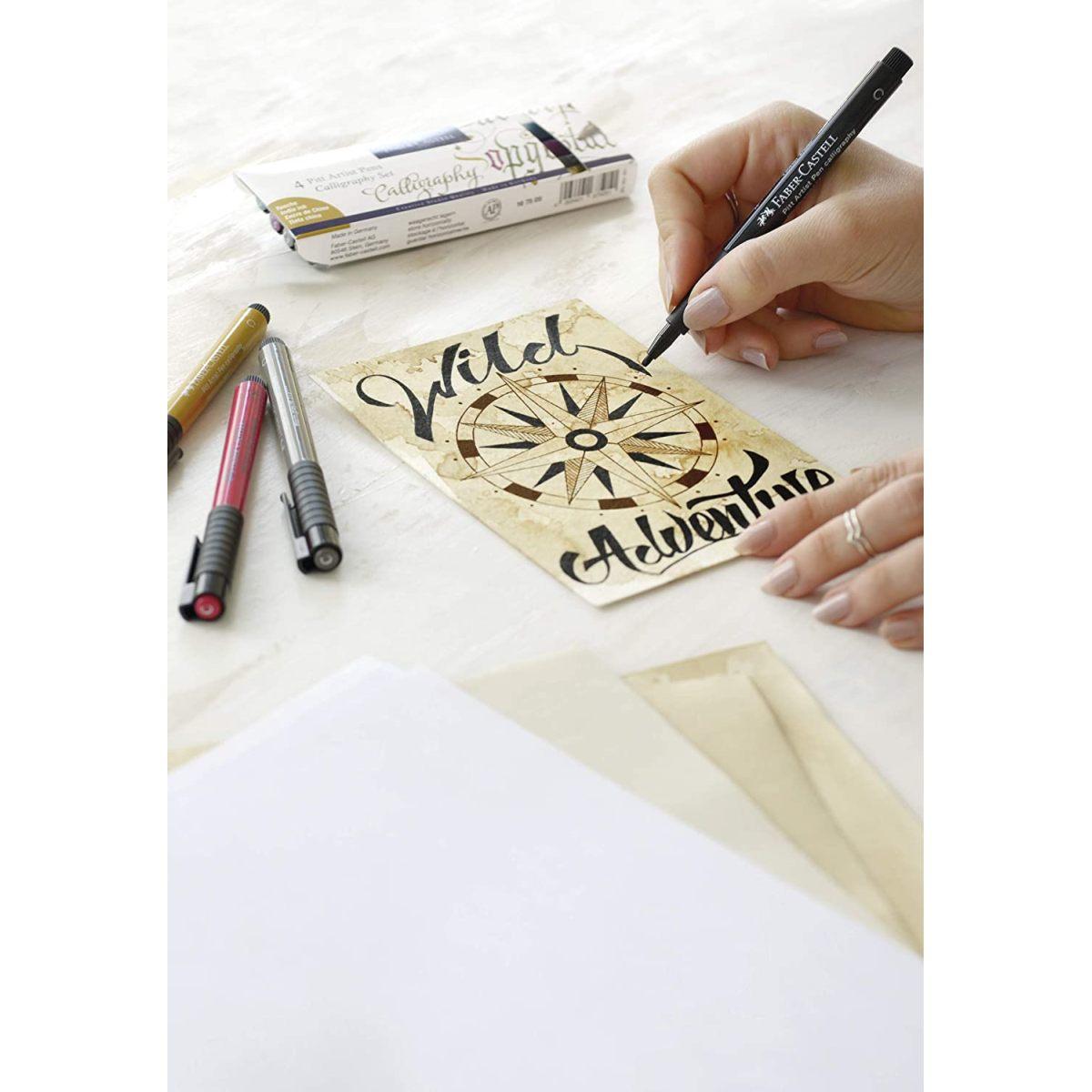 Bustina con 4 pitt artist pen calligraphy (68-74-27-78)