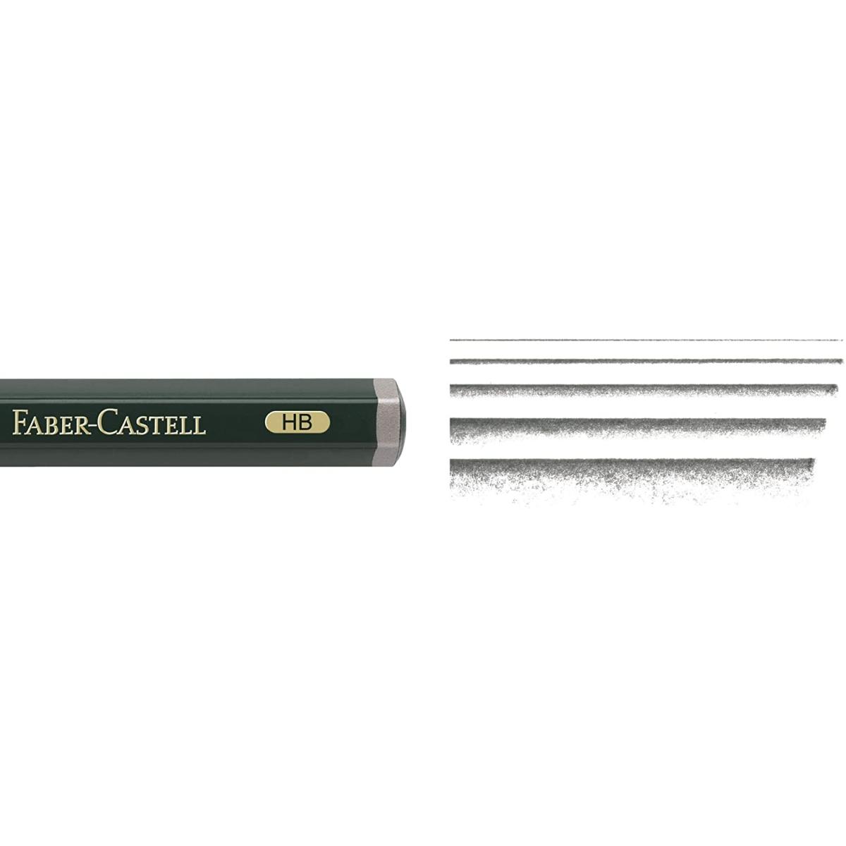 Astuccio in metallo con 5 matite di grafite castell 9000 jumbo