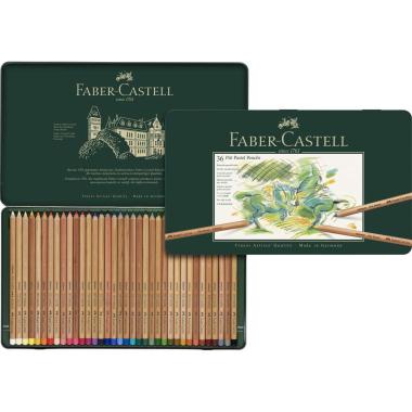 Astuccio in metallo da 36 matite pastello pitt pastels