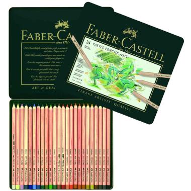 Astuccio metallo da 24 matite pastello pitt pastels