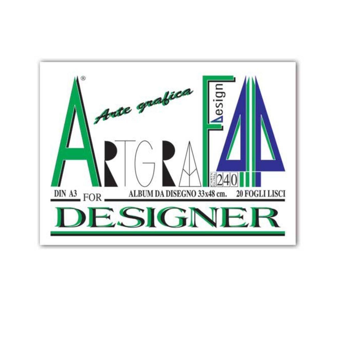 Album artgraf f4 33x48 20fg. ruvido 240gr./mq