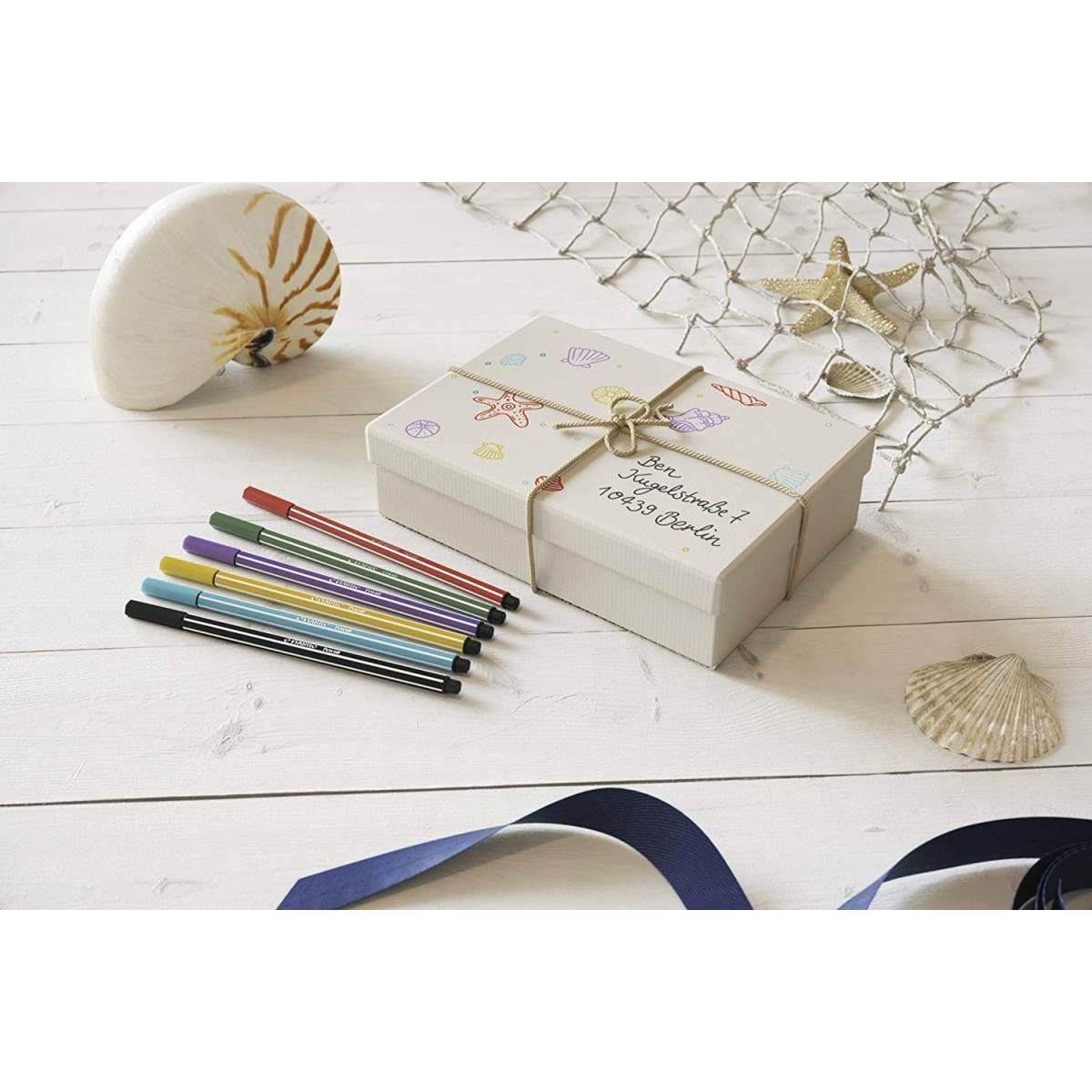 Stabilo pen 68 confezione da 6 colori neon  assortiti