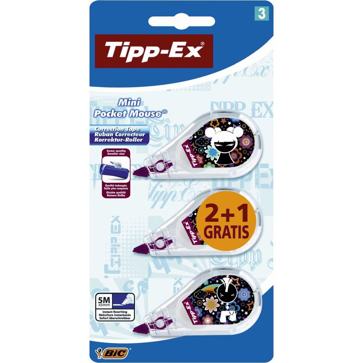 Tippex mini pocket mouse blister 2+1