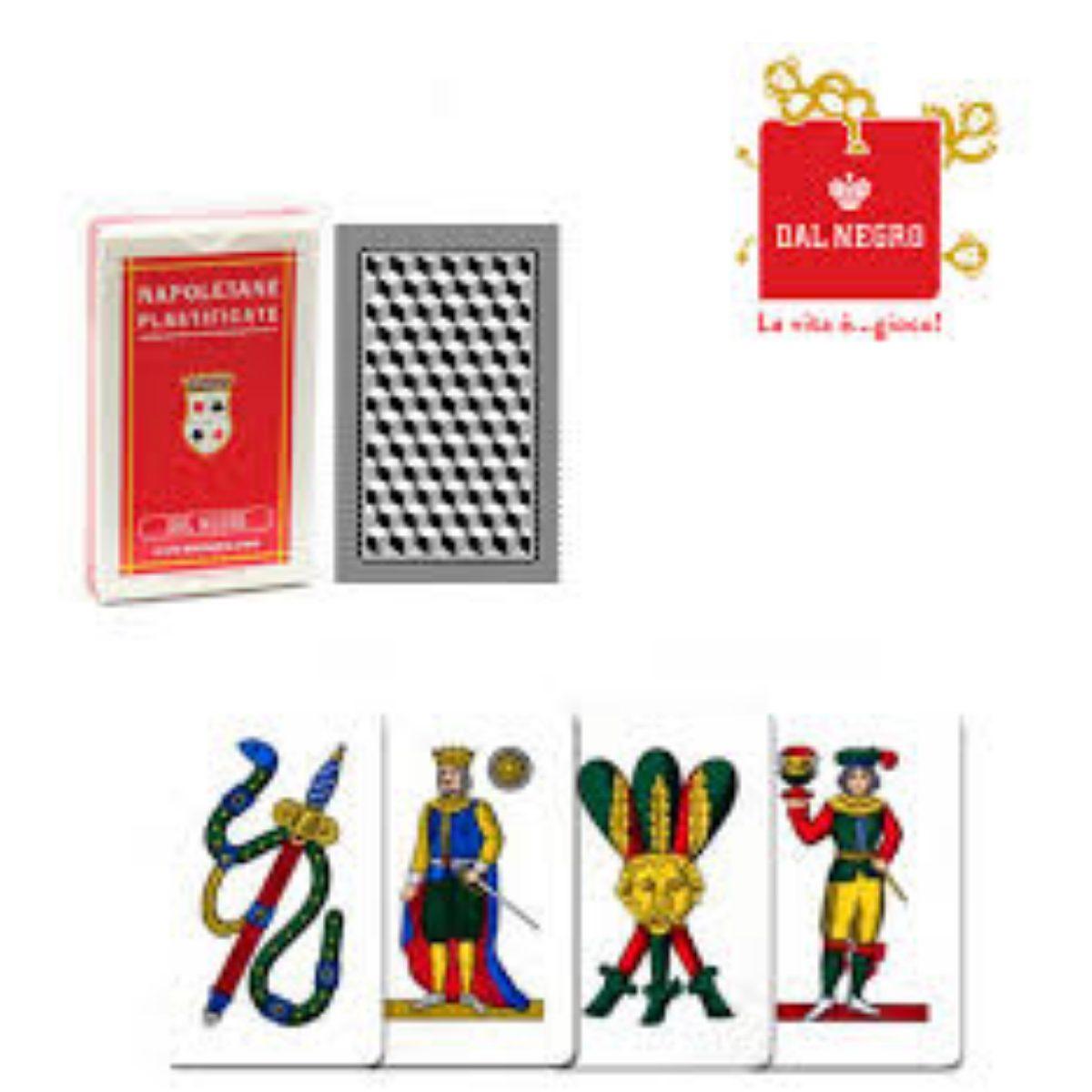 Carte da gioco dal negro napoletane extra rosso