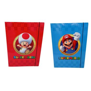 Cartella con elastico supermario