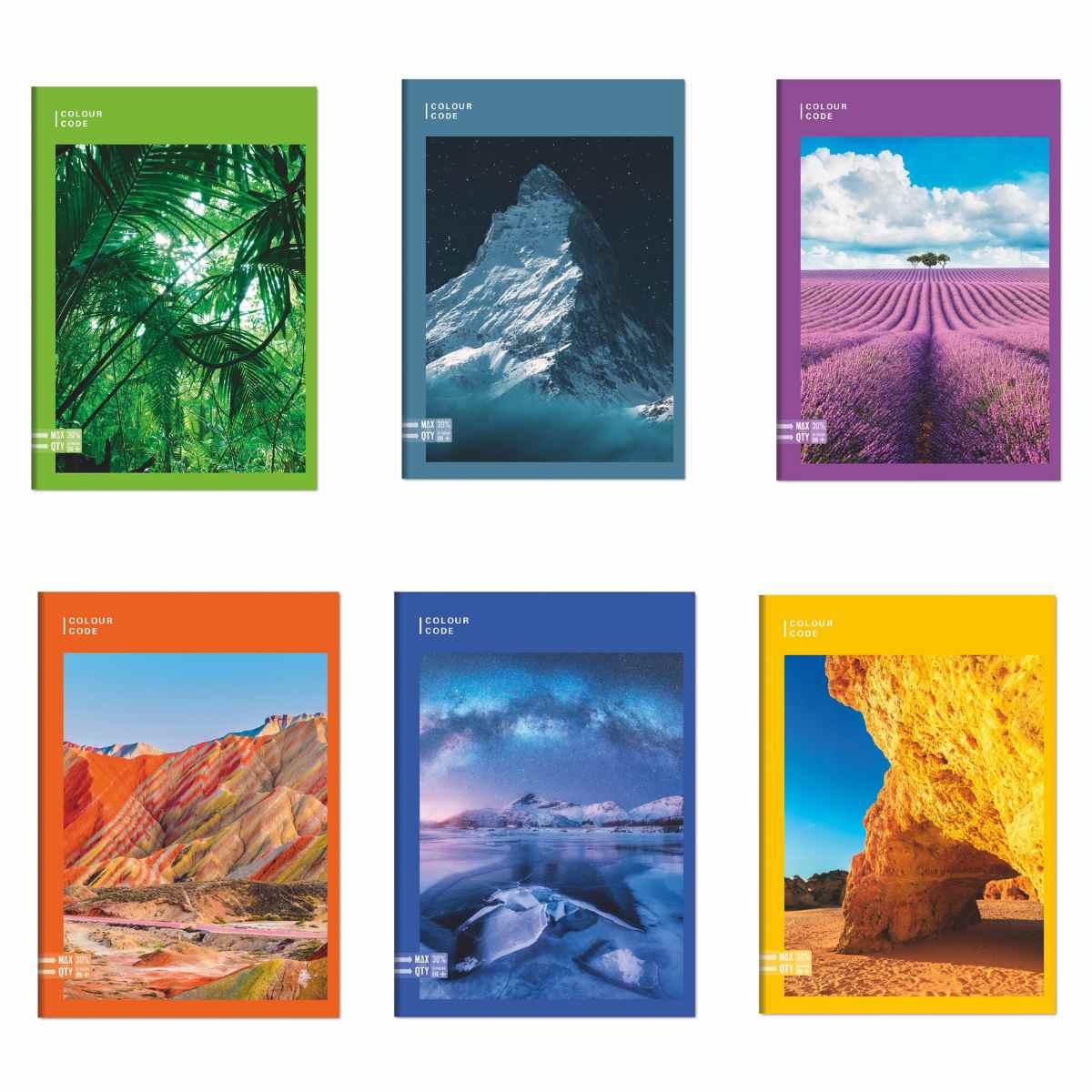 Maxi quaderno a4 96/100 colour code landscap