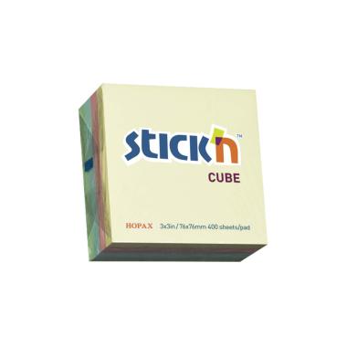 CUBO FOGLI ADESIVI RIPOSIZIONABILI 76x76 COLORI PASTELLO