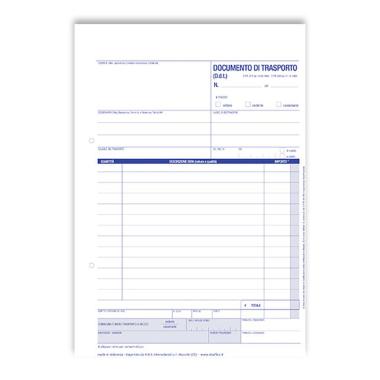 Documento di trasporto autoricalcante