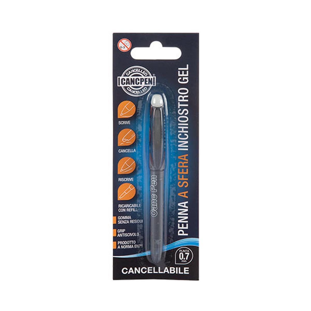 Penna  a sfera cancellabile gel con cappuccio