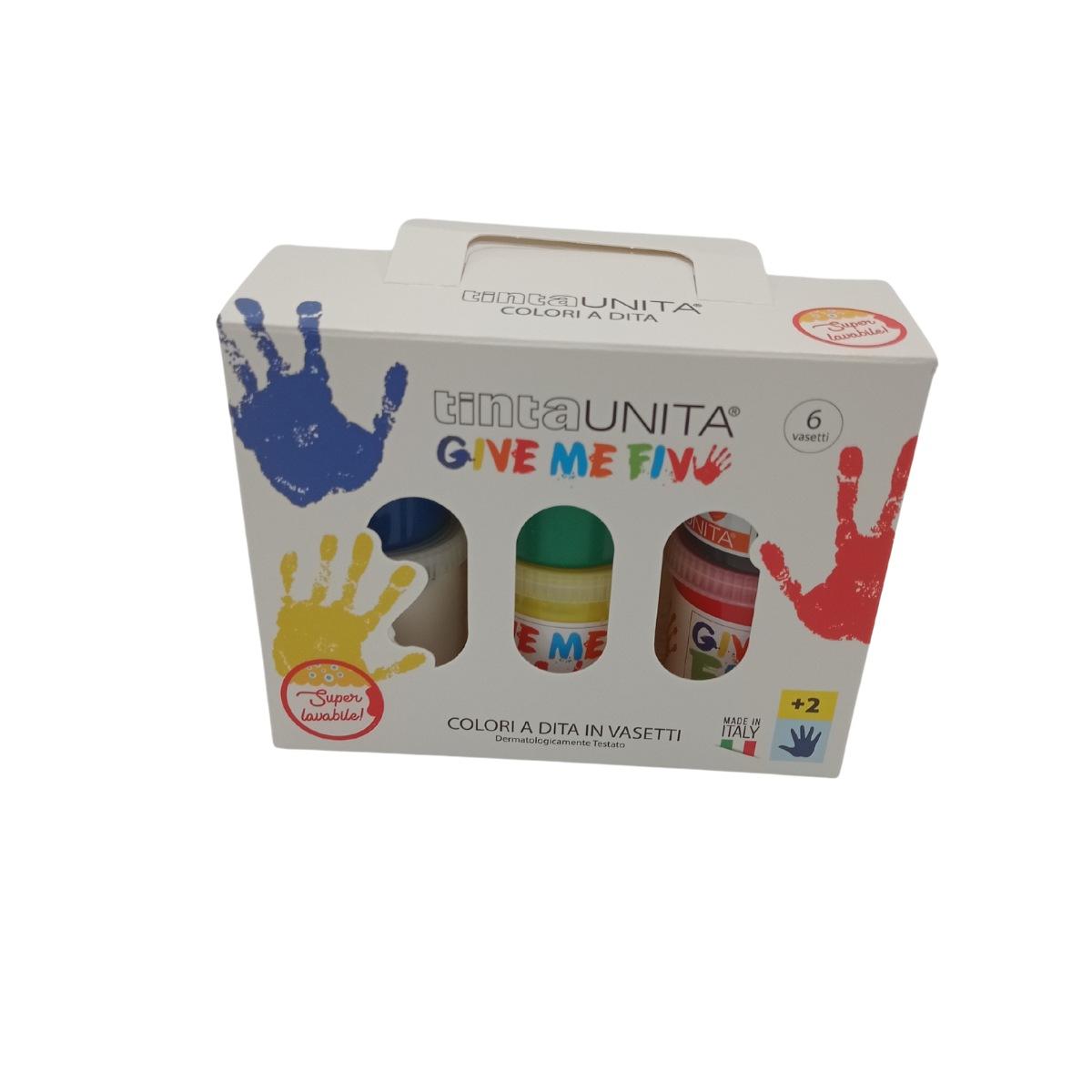 Tinta unita colori a dita 80 ml conf. 6 pezzi