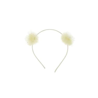 Cerchietto con pompon in tulle