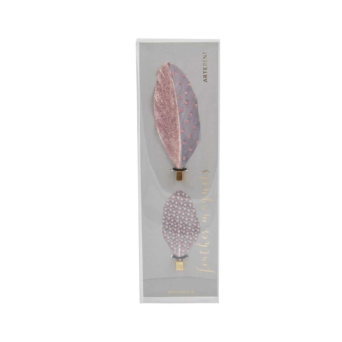 Set di 2 puntini magnetici a molla glitterati