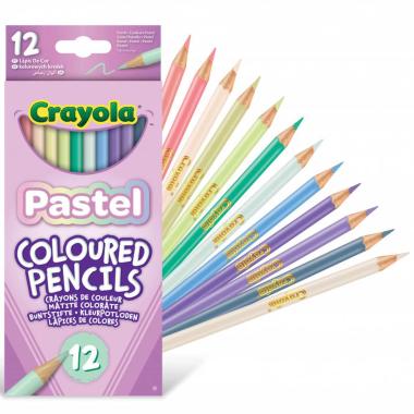 12 matite colorate pastel crayola