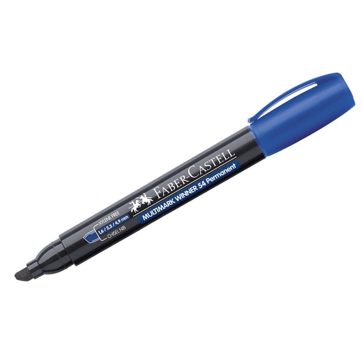 Pennarello marcador permanente faber castell blu winner 54