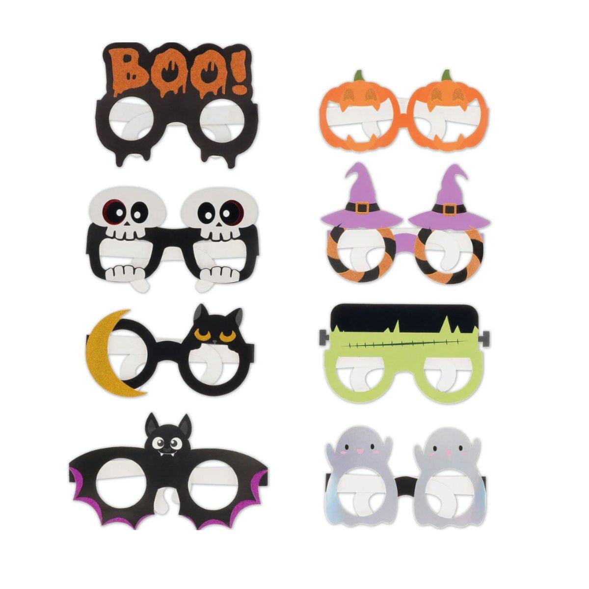 Set 8 occhiali halloween in carta