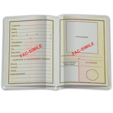 Porta carta d' identita' trasparente