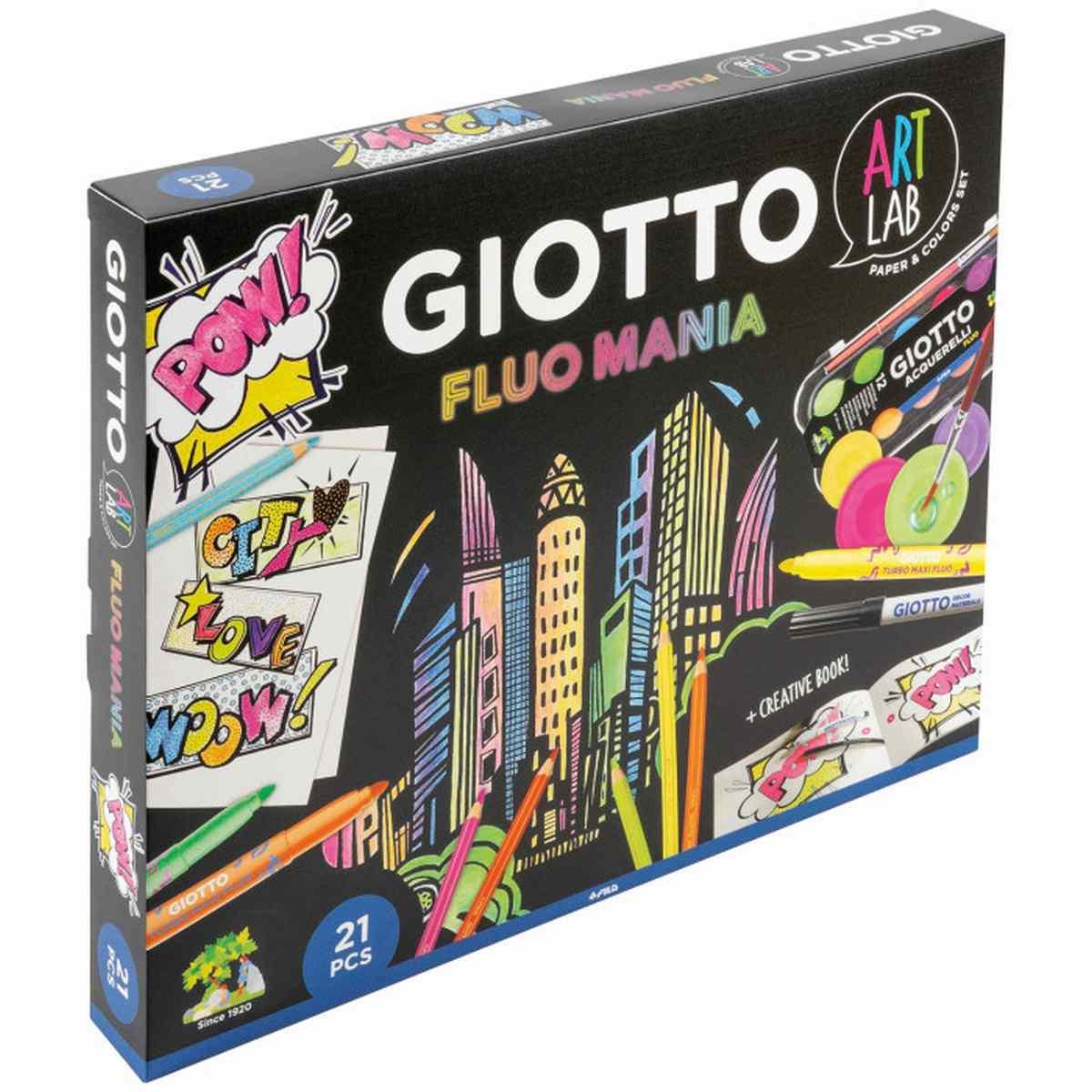 Gioco creativo giotto art lab fluo mania fila