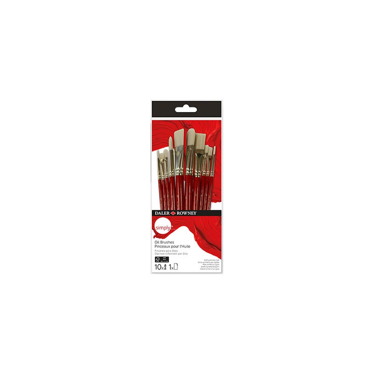 Pennelli per olio set 10 pezzi