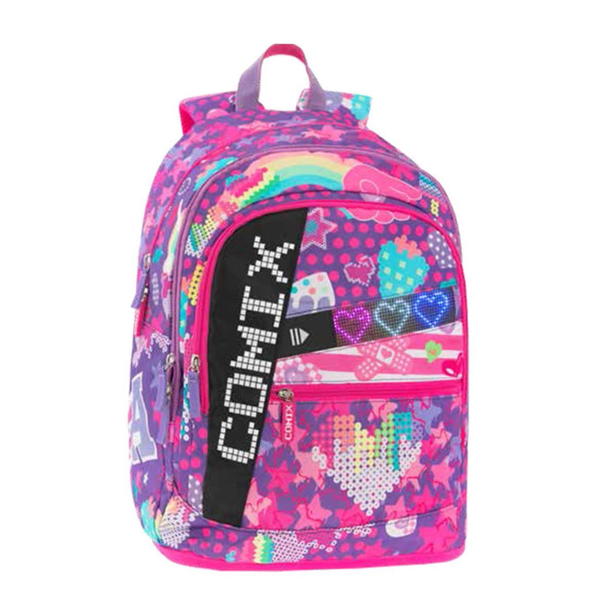 Zaino scuola 3 scomparti ultra bright comix