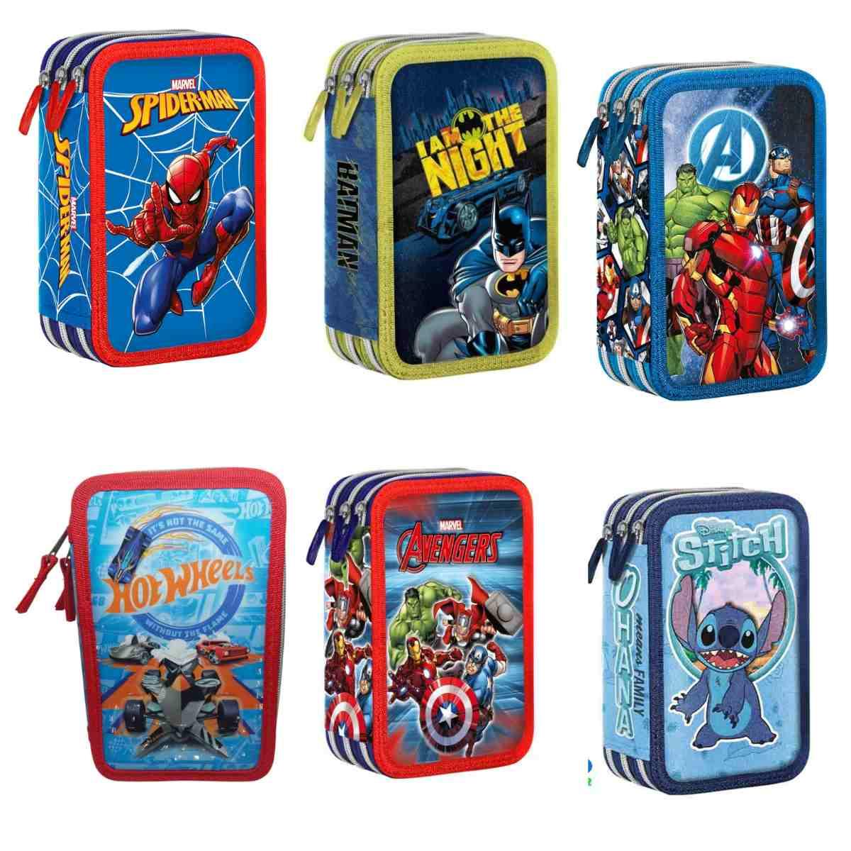 Astuccio  3d disney multiscomparto 3 zip