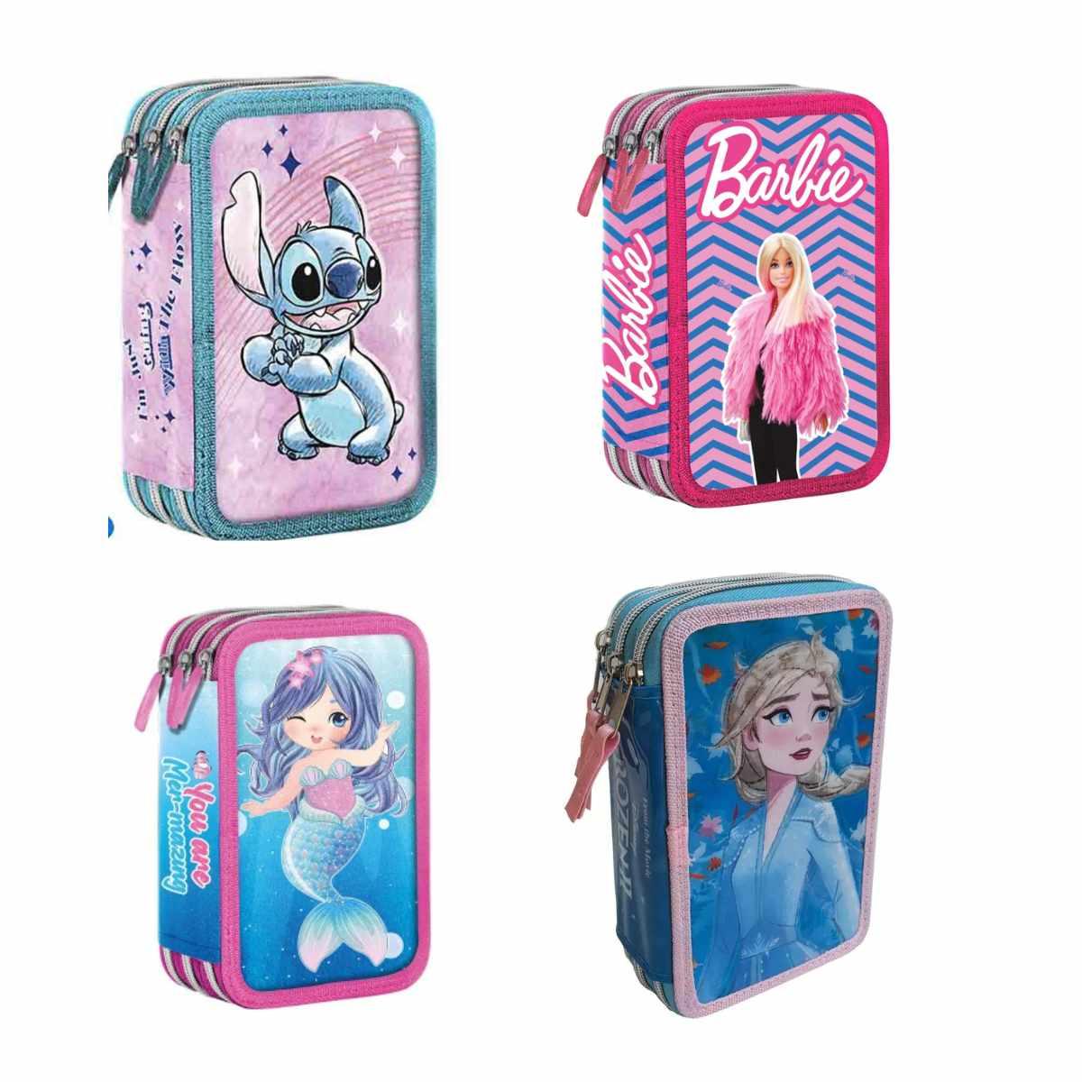 Astuccio  3d disney multiscomparto 3 zip