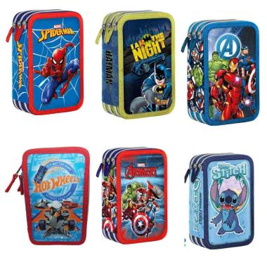Astuccio  3d disney multiscomparto 3 zip