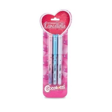 Penne gel cancellotte set 3 pezzi2 inchiostro blu, 1 inchiostro rosso