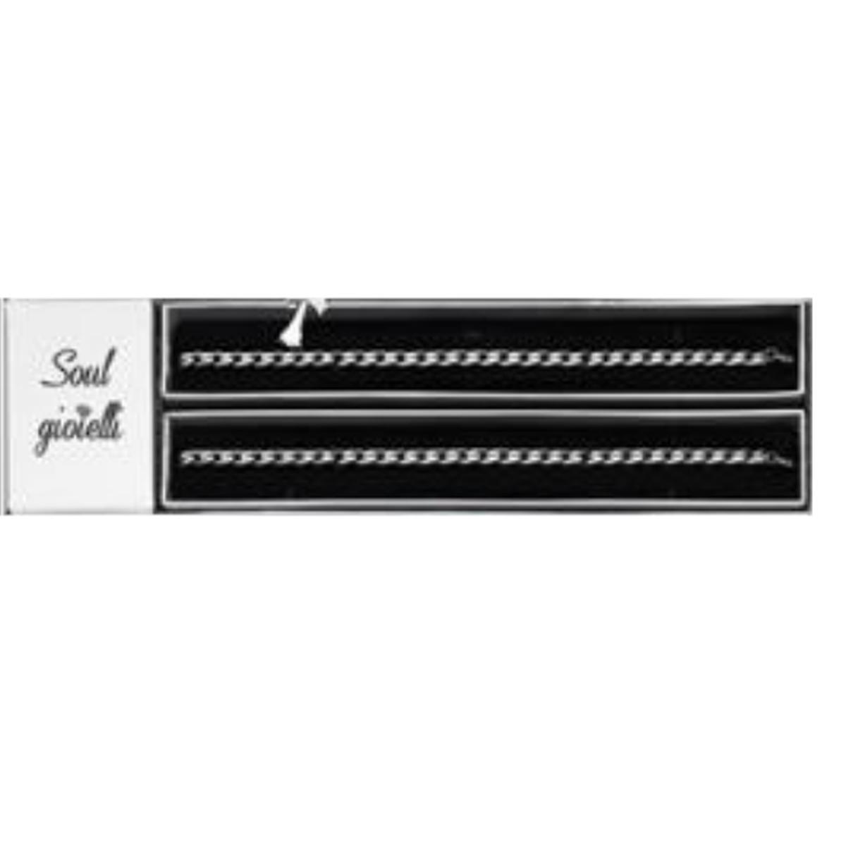 Bracciale catena colore silver uomo