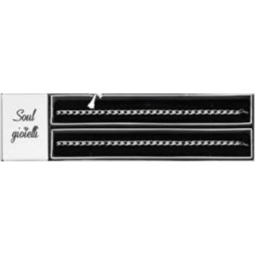 Bracciale catena colore silver uomo