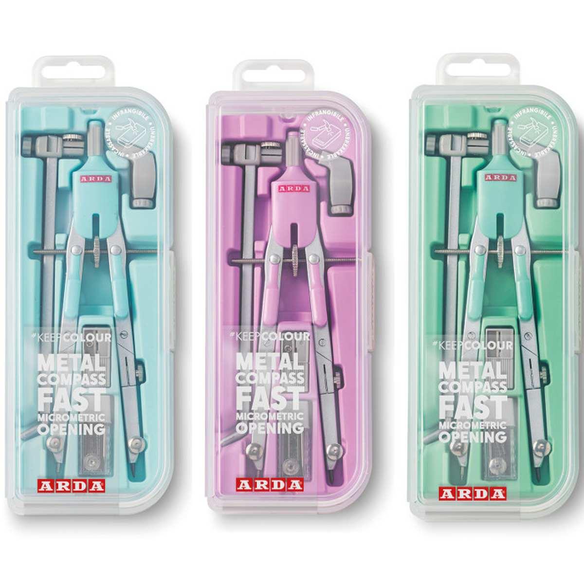 Balaustrone a frizione con aste snodate + prolunga + adattatore + ricambi + temperamine keep colour pastel arda