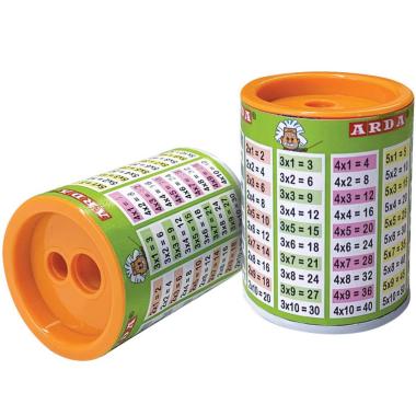 Temperino contenitore latta 2 fori mathematics arda