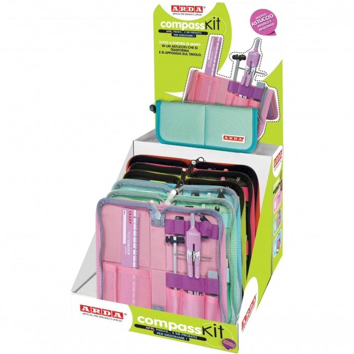 Balaustrone a frizione con aste snodate in astuccio colorato arda