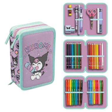 Astuccio 3 zip kuromi